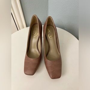 Sam Edelman Beth square toe pumps in Chai.  Size 8M.